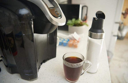 Stainless Steel Improved Design Upgraded Sugar or Creamer Dispenser & Shaker with Labels for Beverages and Cooking Cream Dispenser for Coffee Bar Accessories and Organizer - Image 4