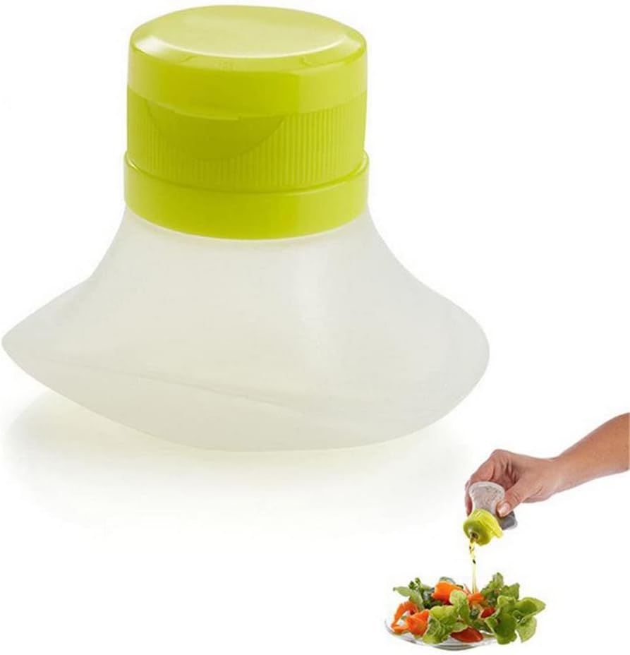 Portable Salad Dressing Containers set of 3- Silicone Squeeze Bottle Leak Proof Cap Kitchen Tool Mini Food Storage Containers Small Dip Condiment - Image 4