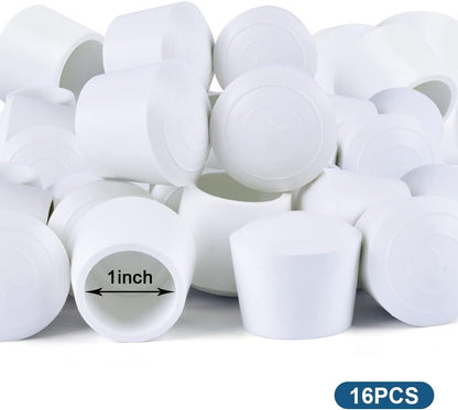 Chair Leg Tips Caps,  1 Inch Non Slip Rubber Bar Stool Caps 16 Pcs Furniture Feet Covers for Floor Protection, White inches - Image 4