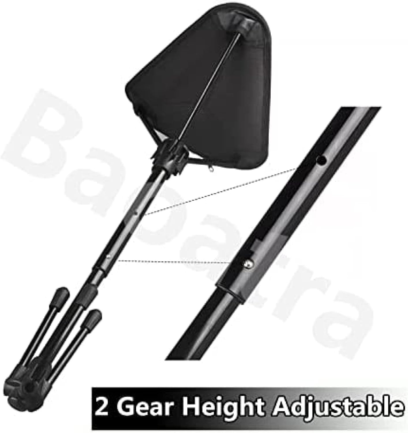 Portable Telescopic Stool - Lightweight Folding Chair for Camping & Fishing - Height Adjustable, Single Leg Tripod Seat - Foldable & Compact Design - Image 2