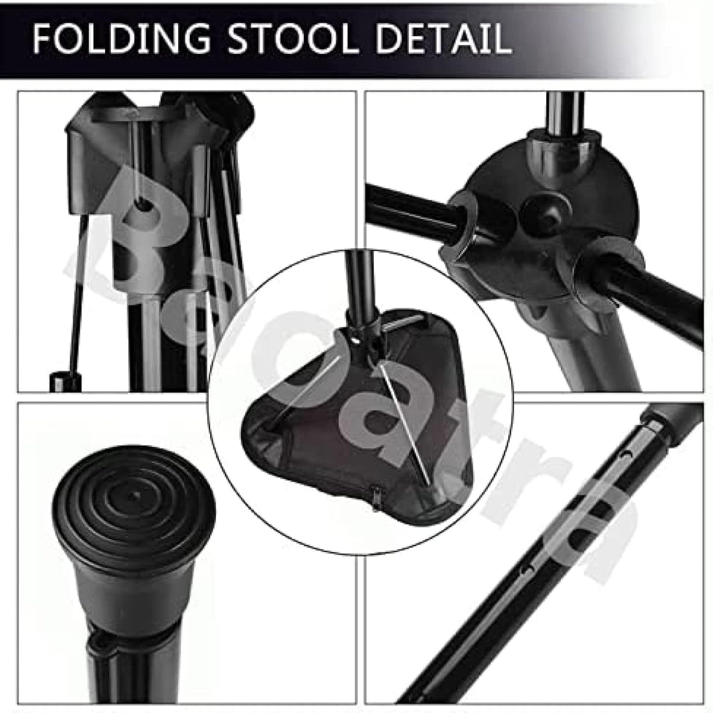 Portable Telescopic Stool - Lightweight Folding Chair for Camping & Fishing - Height Adjustable, Single Leg Tripod Seat - Foldable & Compact Design - Image 4