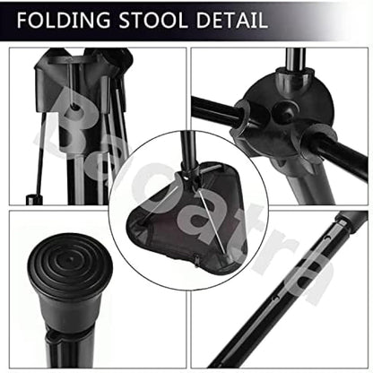 Portable Telescopic Stool - Lightweight Folding Chair for Camping & Fishing - Height Adjustable, Single Leg Tripod Seat - Foldable & Compact Design - Image 4