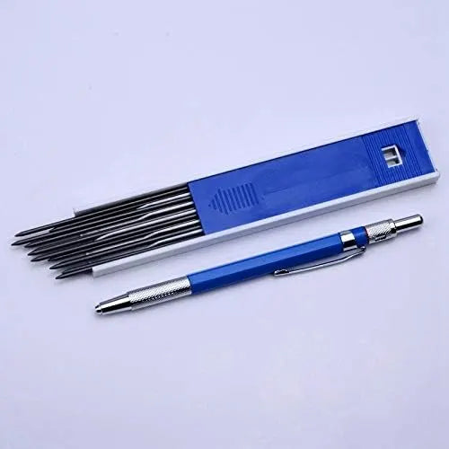 2.0mm Mechanical Pencil Lead Pencil for Draft Drawing Carpenter Crafting Art Sketching with 12 Pcs Refill - Black - Image 3