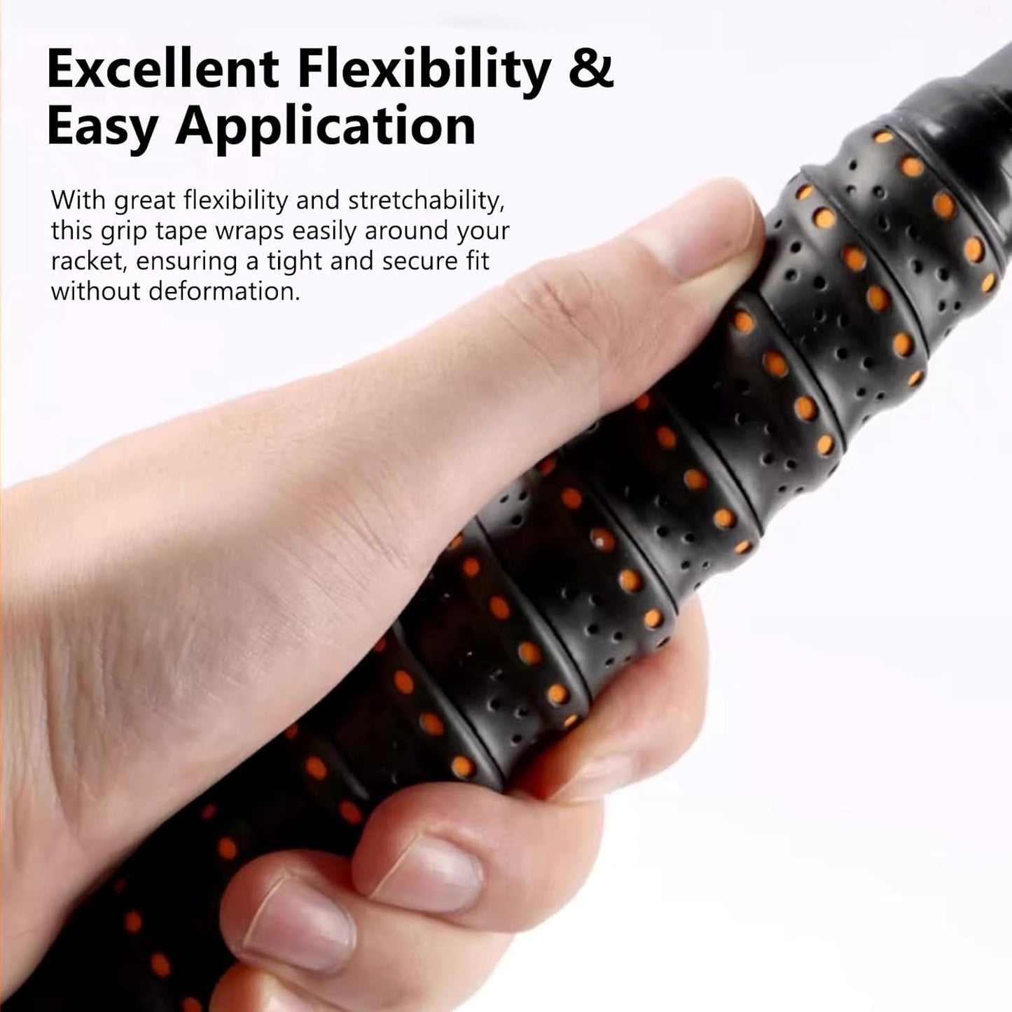 5PCS Tennis Racket Grip Tape, Racket Overgrip Tape That Stays Dry & Absorbs Sweat with Velvety Comfort. for Tennis Rackets,Fishing Rods.Wrap Your Racquet for High Performance - Image 2