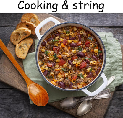 Extra Long Handle Wooden Spoon -19.7 inch Wooden Kitchen Utensils Wood Stirring Wood Soup Cooking Mixing Hardwood Cookware - Image 4
