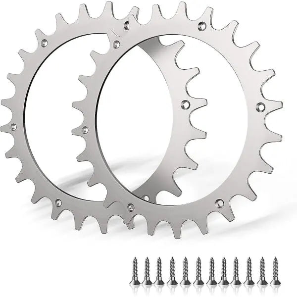 Premium Stainless Steel Spikes for Worx Landroid S/M - 2-Pack with Screws (205mm Wheel)