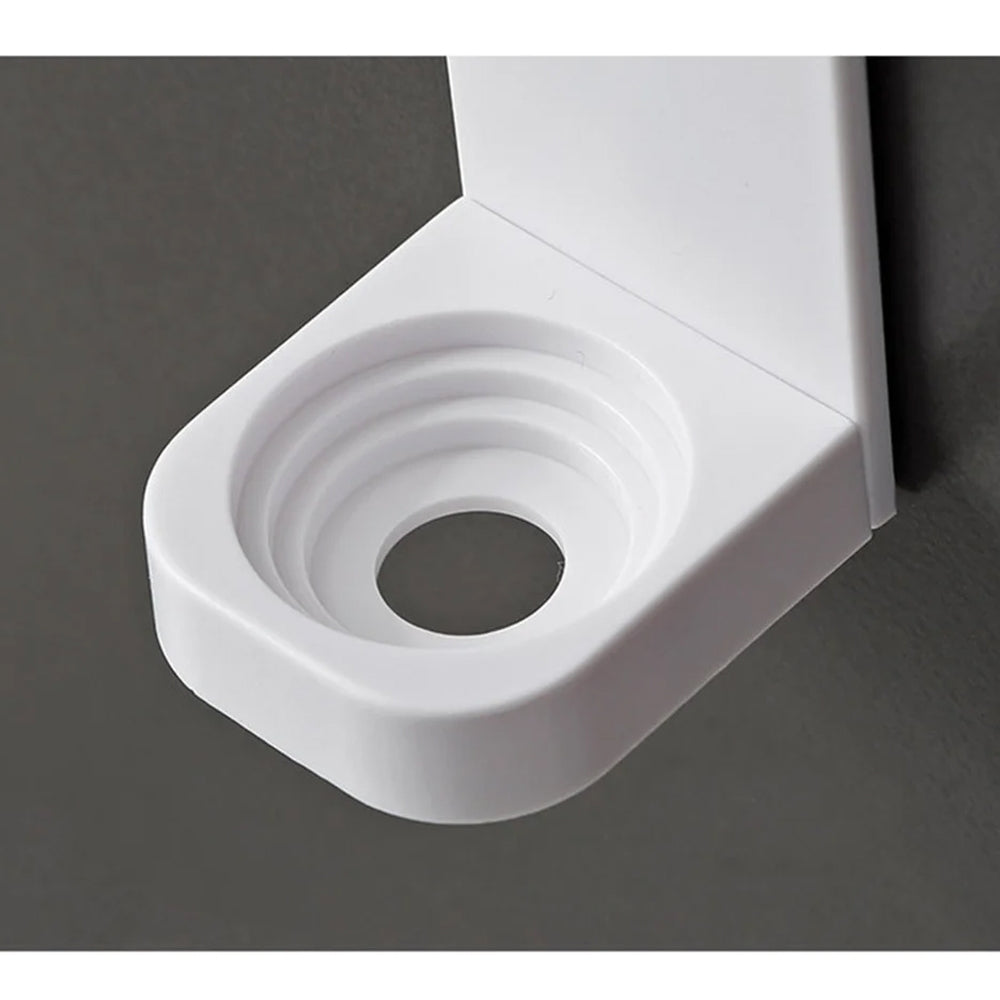 2-Pack White Wall-Mounted Toothbrush Holder Compatible with Oral-B and Braun Electric Toothbrushes - Image 5