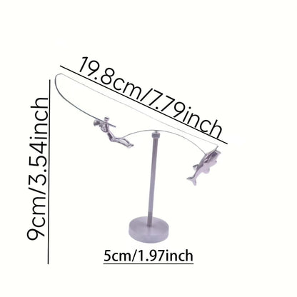 Kinetic Desk Art Balancing Fisherman Sculpture for Office Zen Home Decor and Gifts - Image 3