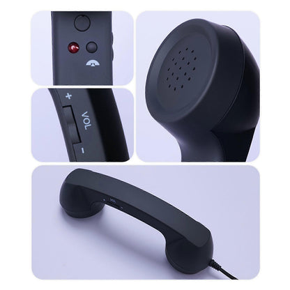 USB-C Retro Telephone Handset for Mobile Phones, Plug \u0026 Play, Radiation Protection, Compatible with iPhone \u0026 Android, Black - Image 3