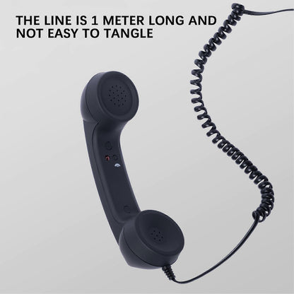 Compatible with iPhone Android USB-C Retro Telephone Handset Red - Image 2
