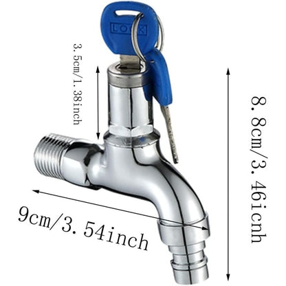 Lockable Anti-Theft Outdoor Brass Tap for Garden Washing Machine - Image 2