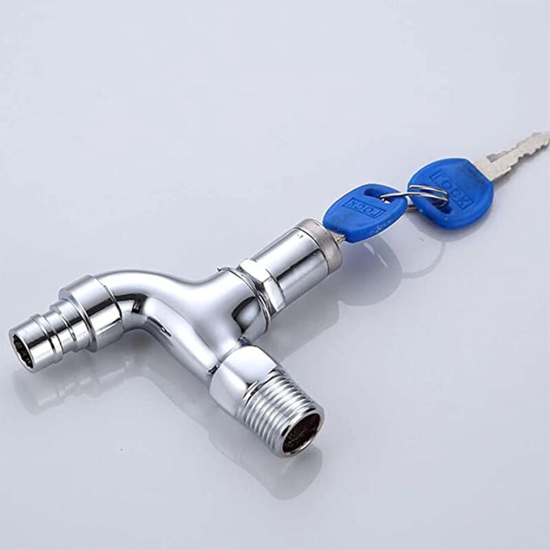 Lockable Anti-Theft Outdoor Brass Tap for Garden Washing Machine - Image 4