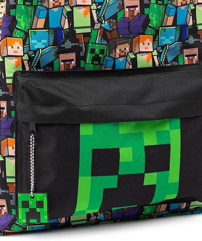 Minecraft Backpack For Boys School Backpack Kids Compatible Minecraft Black Green Creeper Zombie Skeleton Enderman Cave Spider - Image 4