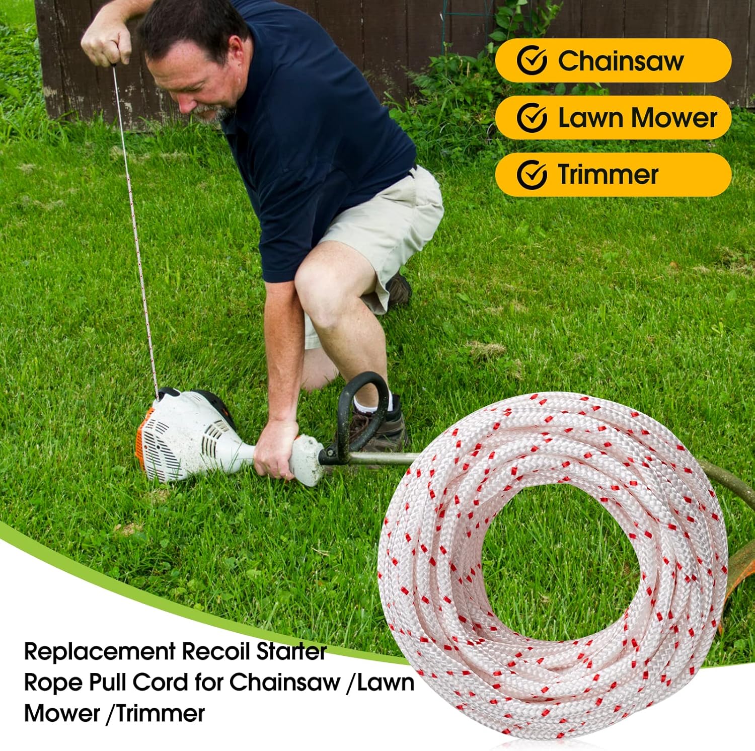 Replacement Starter Pull Cord (3.5mm) — 10 Meters (10M) — Compatible with Husqvarna, STIHL, and Craftsman - Image 3