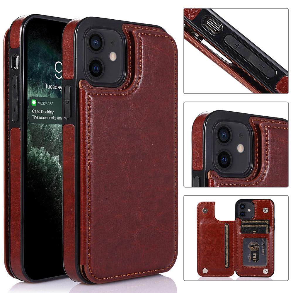 iPhone 12 - Practical and stylish case with card holder Rose gold - Image 2