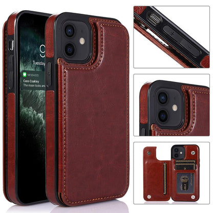 iPhone 12 - Practical and stylish case with card holder Rose gold - Image 2