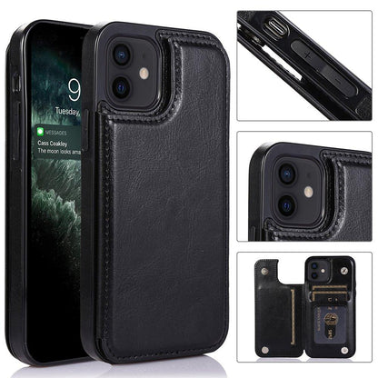 iPhone 12 - Practical and stylish case with card holder Rose gold - Image 6