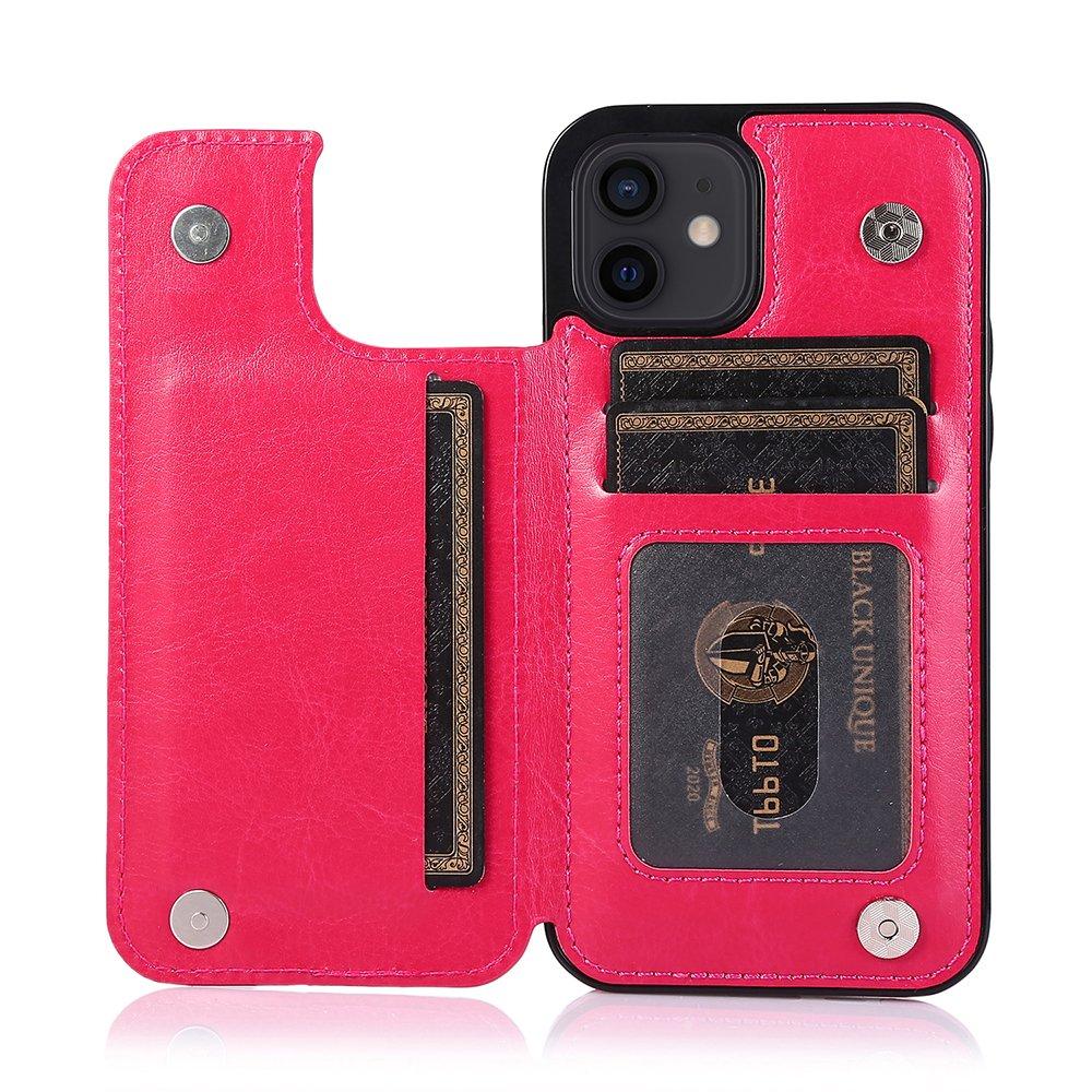 iPhone 12 - Practical and stylish case with card holder Rose gold - Image 9
