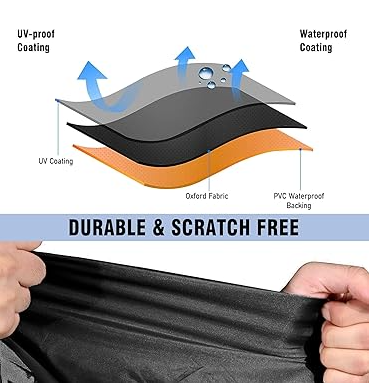 17-19ft Boat Cover Trailerable Marine Grade 600D Black - Image 4