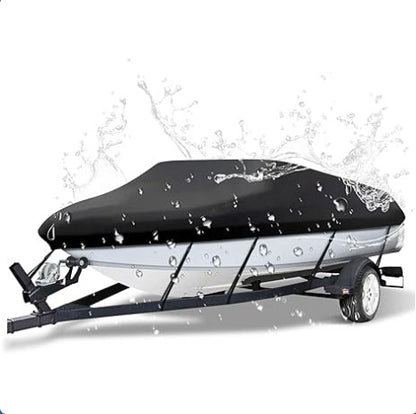 20-22ft Boat Cover Trailerable Marine Grade 600D Black