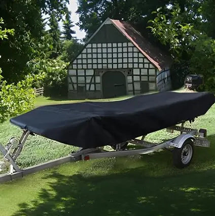 Square Boat 17-20FT (625cm × 360cm):Boat Cover Trailerable Marine Grade 210D grey - Image 4