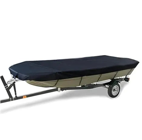 Square Boat Cover, 21-24FT (750cm x 360cm), Trailerable, Marine Grade 210D grey