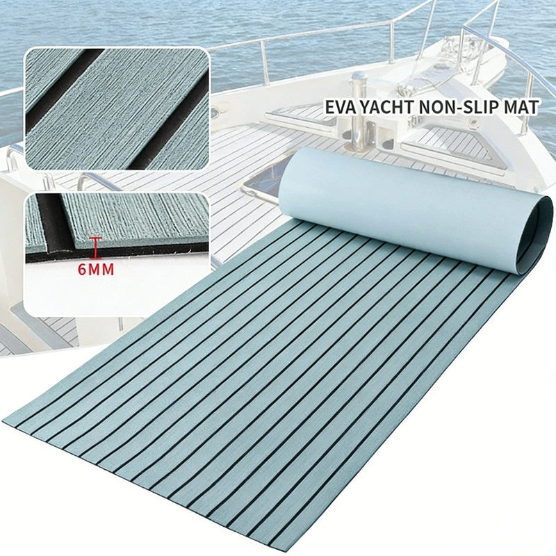 EVA Foam Boat Flooring Mat Decking Sheet 240*5.7*0.6cm Light Grey
