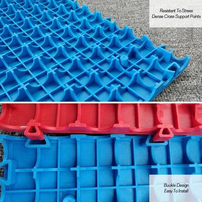 1.8 cm thick plastic interlocking floor tiles/grilles for car wash bays and car detailing shops - plastic divider mats - green （1pc） - Image 6