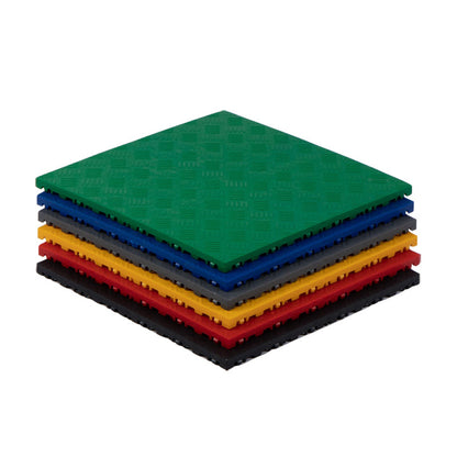 1.8 cm thick plastic interlocking floor tiles/grilles for car wash bays and car detailing shops - plastic divider mats - black （1pc）