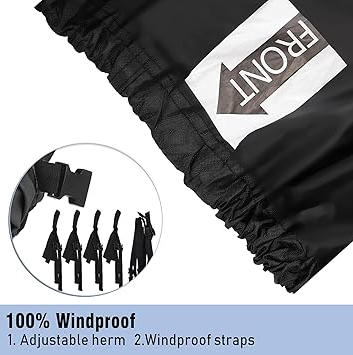 12-14ft Boat Cover Trailerable Marine Grade 600D Black - Image 5