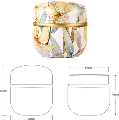 Tea Box | Tea Box - Round Tins - Vintage - 6-Pack - 10 oz Tea Box Loose Tea | Vintage style storage containers for loose tea and herbs, coffee beans, spices, and sugar - Style B - Image 4