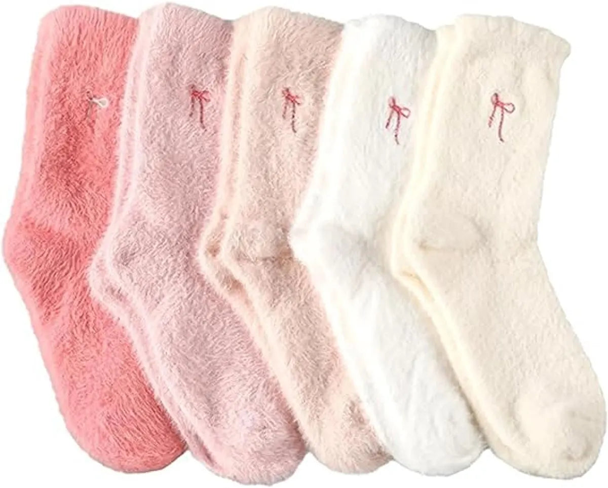 5 pairs of fleece socks for women - Comfortable lace-up socks - Warm winter socks - Thick fleece socks for home use - Warm winter socks - Soft sleeping socks - Lounge socks - Christmas gift - Birthday gift