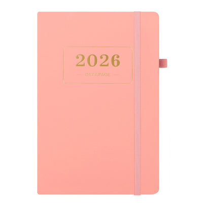 2026 Daily Planner – 2026 Adult Agenda – 1 Day on 1 Page – 365 Day Planner & Notebook – 14.0*20.8cm – Pink