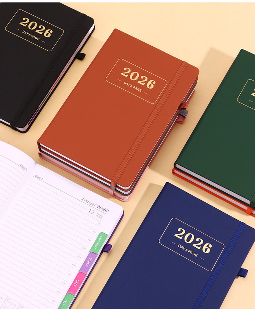 2026 Daily Planner – 2026 Adult Agenda – 1 Day on 1 Page – 365 Day Planner & Notebook – 14.0*20.8cm – Pink - Image 9