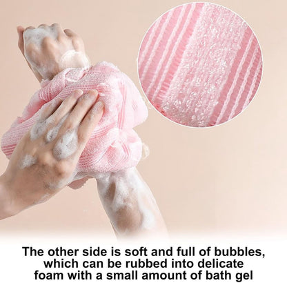 Back Scrubber Set | 2-Piece Exfoliating Shower Towel | Extra Long Exfoliating Washcloth for Men and Women - Scrub Cloth for Body Cleansing and Massage (Blue) - Image 3