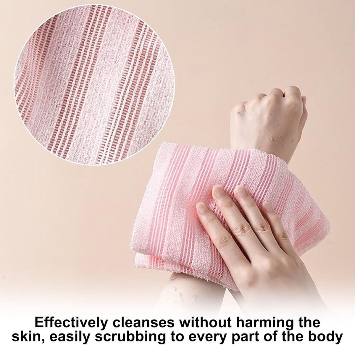 Back Scrubber Set | 2-Piece Exfoliating Shower Towel | Extra Long Exfoliating Washcloth for Men and Women - Scrub Cloth for Body Cleansing and Massage (Blue) - Image 7