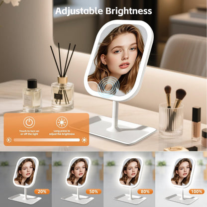 Make-up Mirror with Light - 3 Light Colors - Dimmable - Mirror with Lights - Smart Touch - USB Charging Port - Image 5