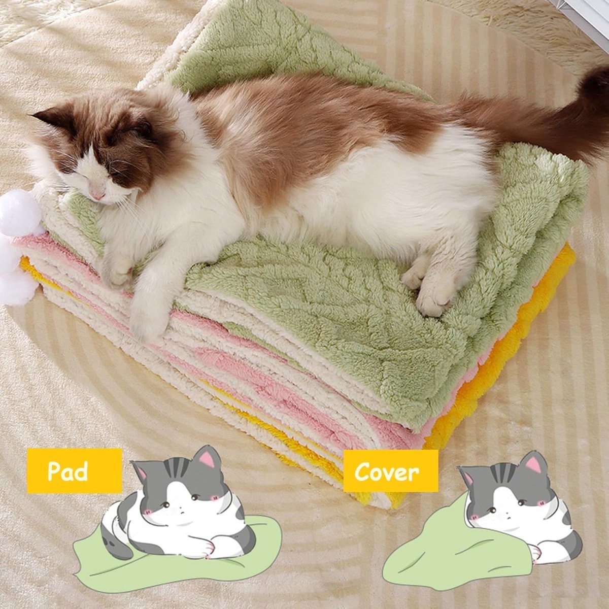 Pet Mat - Soft Pet Blanket - Warm Plush Blanket for Dogs and Cats - Comfortable & Cozy Sleep Blanket - 55*45cm - Image 6