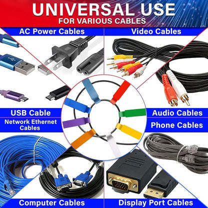 240 pcs Cable Labels, Waterproof Labels - Waterproof Wire Labels, Writable Stickers, Identification Labels, Wire Labels (8 sheets/sheet), Laser Printer Labels, Charger Labels - Image 2