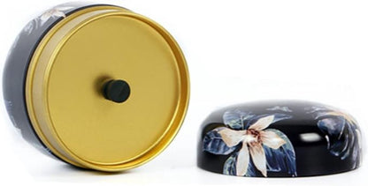 Tea Box | Tea Box - Round Tins - Vintage - 6-Pack - 10 oz Tea Box Loose Tea | Vintage style storage containers for loose tea and herbs, coffee beans, spices, and sugar - Style A - Image 2