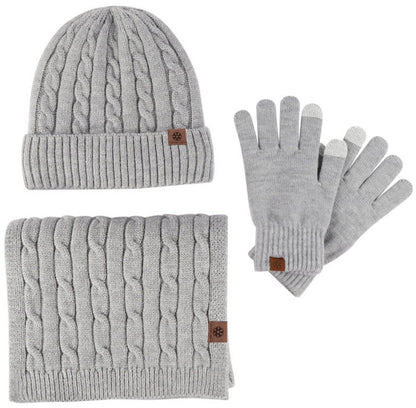 Hat, Scarf and Glove Set - Three-Piece Winter Set for Men: Knitted Hat, Scarf and Gloves - Warm Knitted Hat for Men - Thick Knitted Hat - Scarf - Gloves - Three-Piece Set - Christmas Gift - Birthday Gift - Image 2