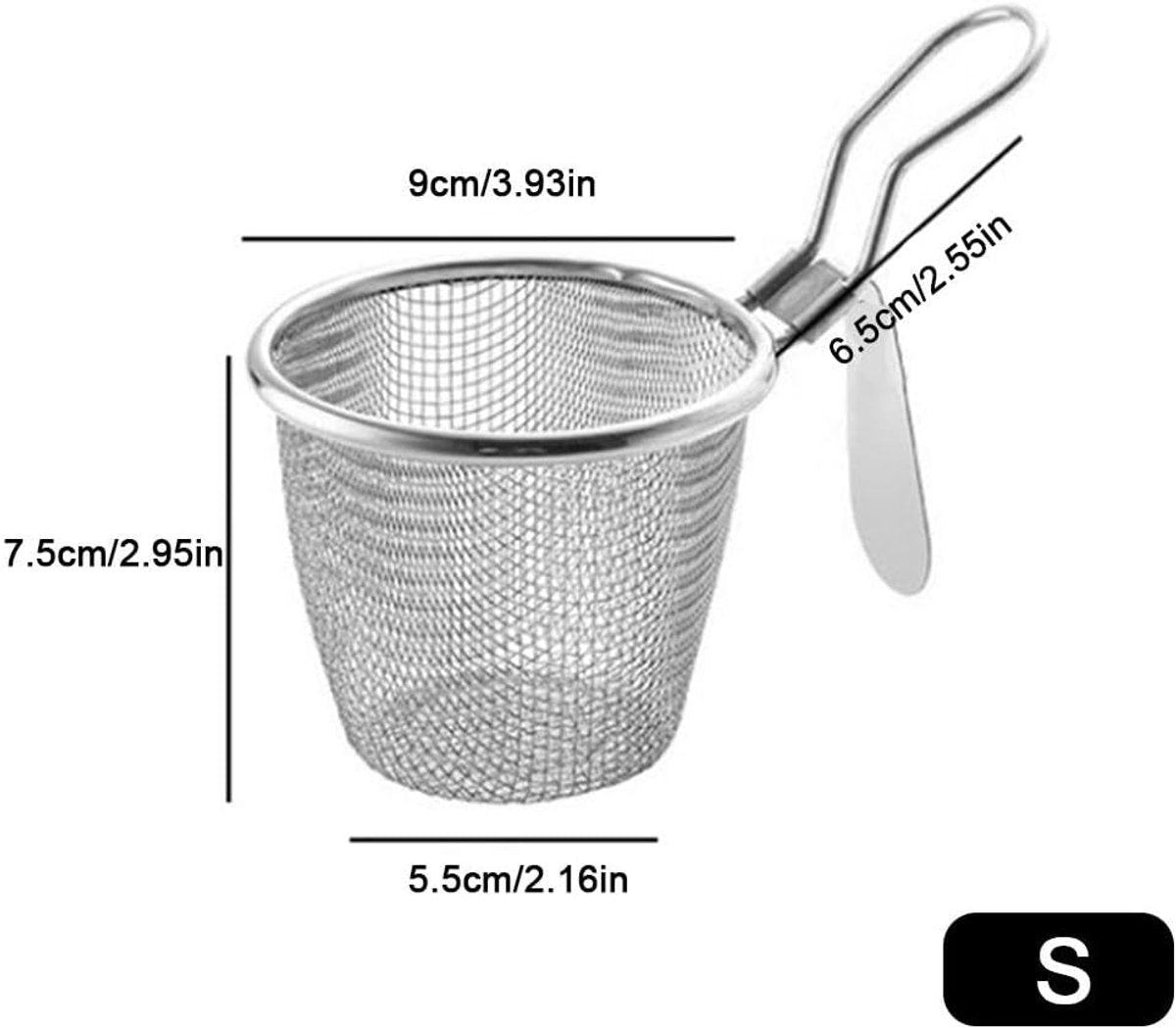 Stainless Steel Pasta Basket - Cooking Basket with Pasta Clamp - Hanging Strainer - Kitchen Utensils Suitable for Pasta, Ramen, Pho and Vegetables - Image 5