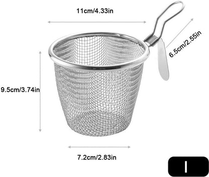 Stainless Steel Pasta Basket - Cooking Basket with Pasta Clamp - Hanging Strainer - Kitchen Utensils Suitable for Pasta, Ramen, Pho and Vegetables - Image 7