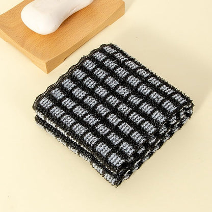 Back Scrubber Set | 2-Piece Exfoliating Shower Towel | Extra Long Exfoliating Washcloth for Men and Women - Scrub Cloth for Body Cleansing and Massage (Black-B) - Image 2