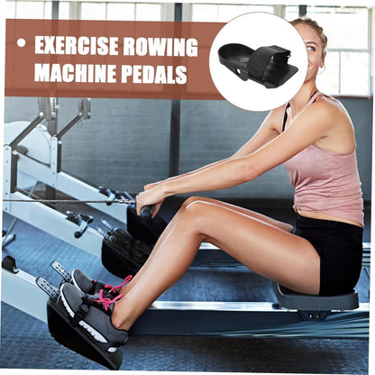 1 Pair Adjustable Flat Pedals - For Rowing Machines, Non-Slip Training Equipment - Indoor Fitness - Comfortable Pedal Design - Perfect for Home Workouts - Joint-Friendly Performance - Image 2