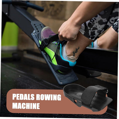 1 Pair Adjustable Flat Pedals - For Rowing Machines, Non-Slip Training Equipment - Indoor Fitness - Comfortable Pedal Design - Perfect for Home Workouts - Joint-Friendly Performance - Image 3