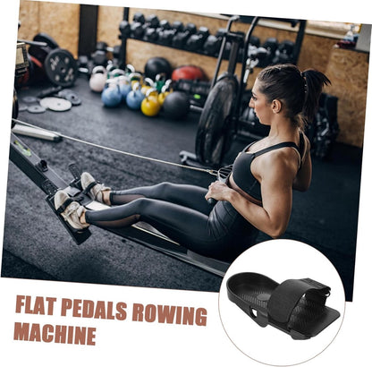 1 Pair Adjustable Flat Pedals - For Rowing Machines, Non-Slip Training Equipment - Indoor Fitness - Comfortable Pedal Design - Perfect for Home Workouts - Joint-Friendly Performance - Image 4