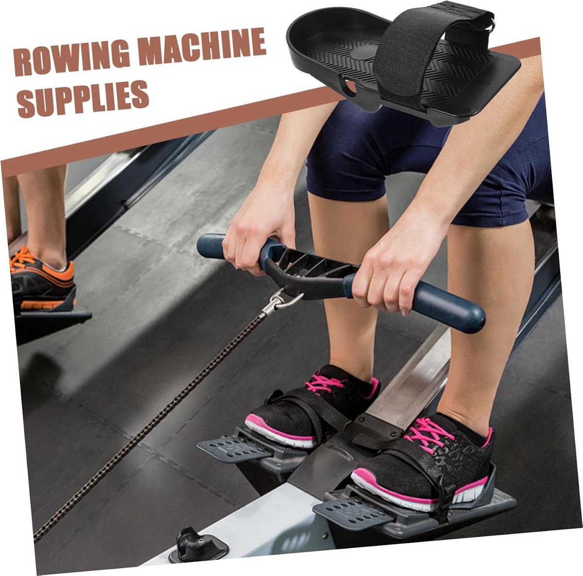 1 Pair Adjustable Flat Pedals - For Rowing Machines, Non-Slip Training Equipment - Indoor Fitness - Comfortable Pedal Design - Perfect for Home Workouts - Joint-Friendly Performance - Image 5
