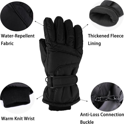 Gloves - Winter Ski Gloves - Warm Gloves - Non-slip Thick - Waterproof - Suitable for Cold Weather - Cycling Gloves - Size S/M - Image 2