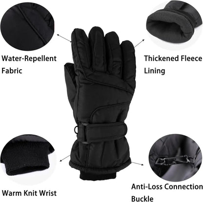 Gloves - Winter Ski Gloves - Warm Gloves - Non-slip Thick - Waterproof - Suitable for Cold Weather - Cycling Gloves - Size S/M - Image 2